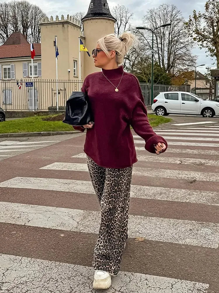 Warm High Neck Retro Sweater