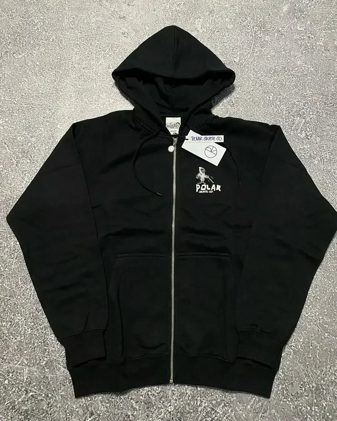 Grunge Zip Up Sweatshirt black 6 / M