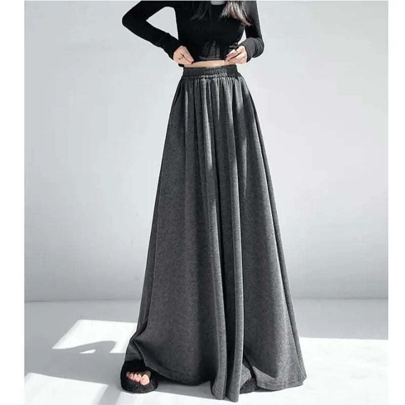 Soft High Waist Casual Wide Leg Pants