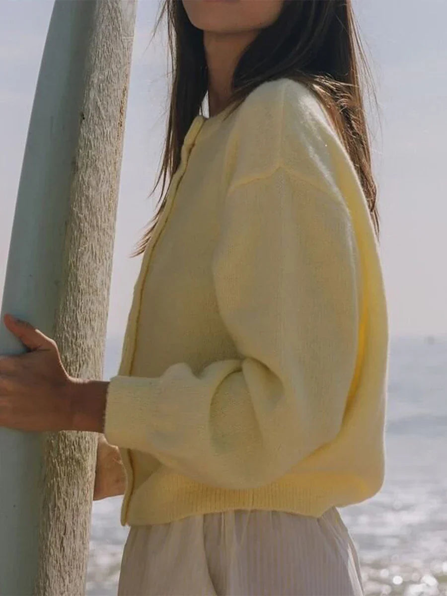 Button Down Lightweight Knit Cardigan