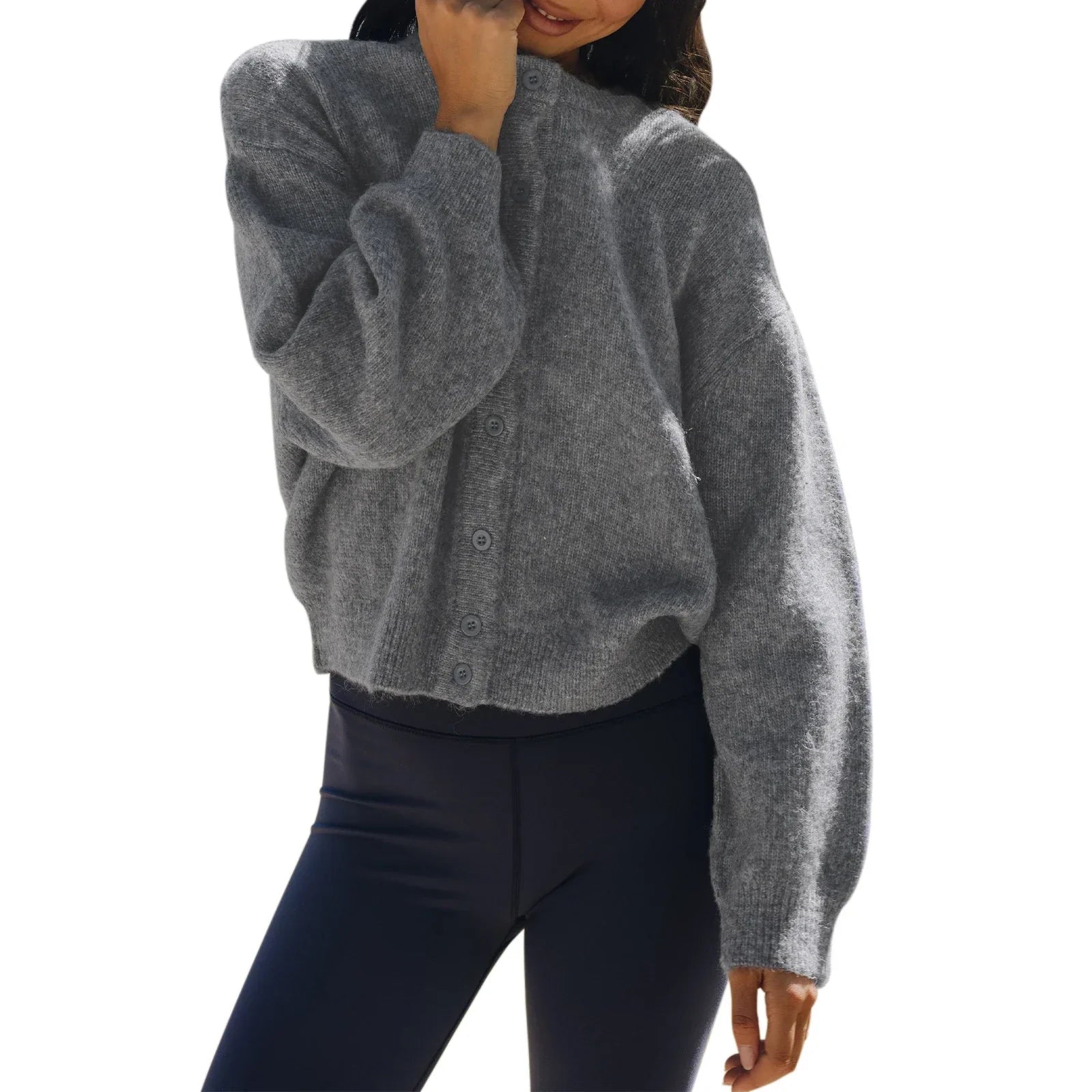 Button Down Lightweight Knit Cardigan