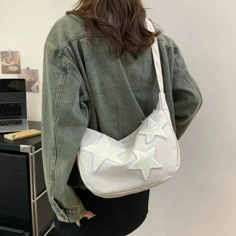 Y2K Canvas Messenger Crossbody Shoulder Bag