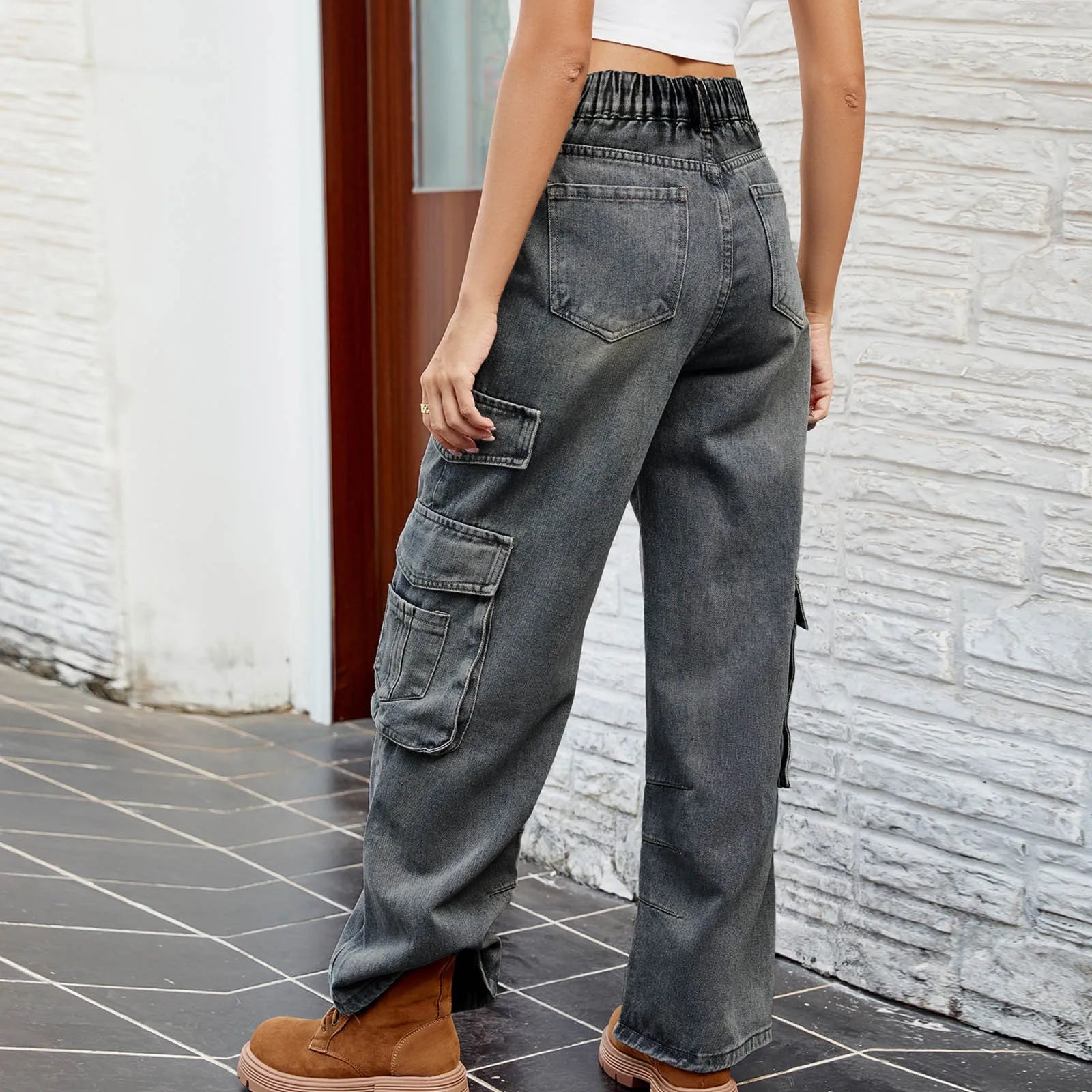 High Waist Cowboy Trousers Pants