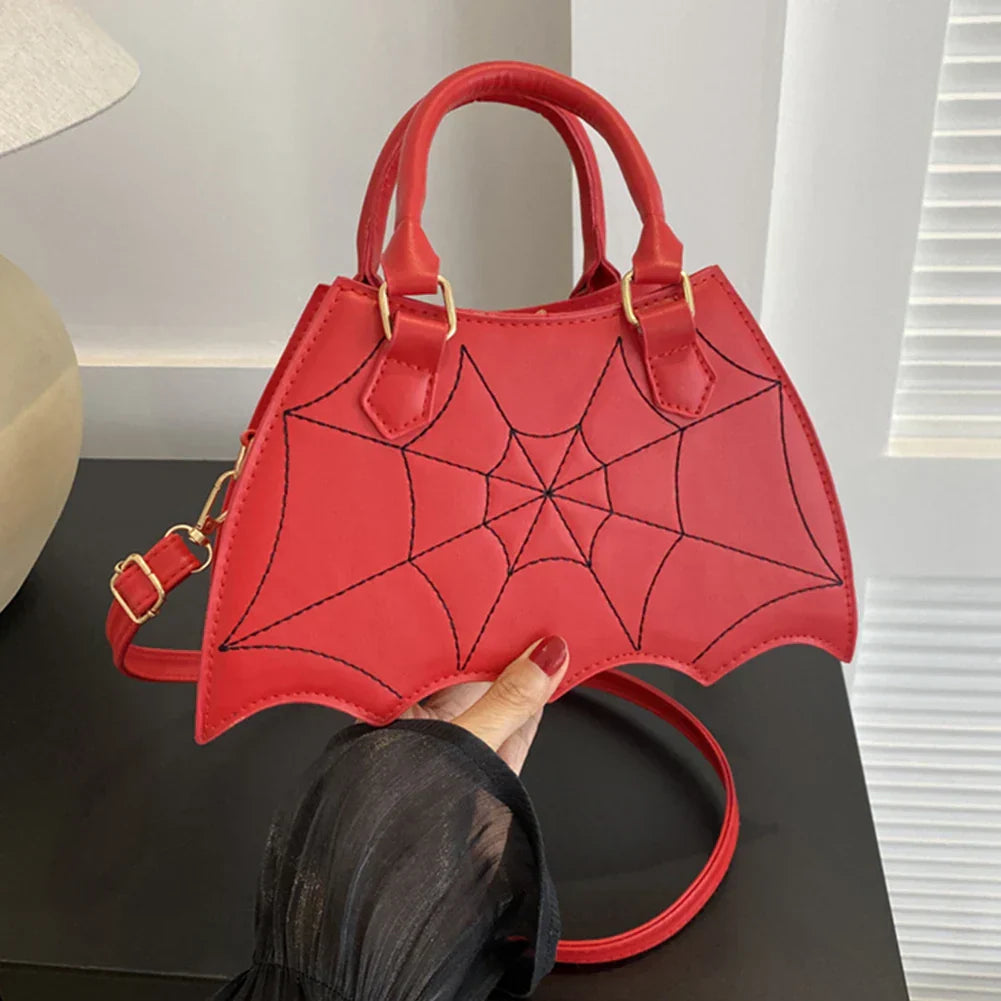 Large Capacity Coffin Shape Phone Shoulder Pu Top Handle Travel Cosmetic Crossbody Bag Red Halloween