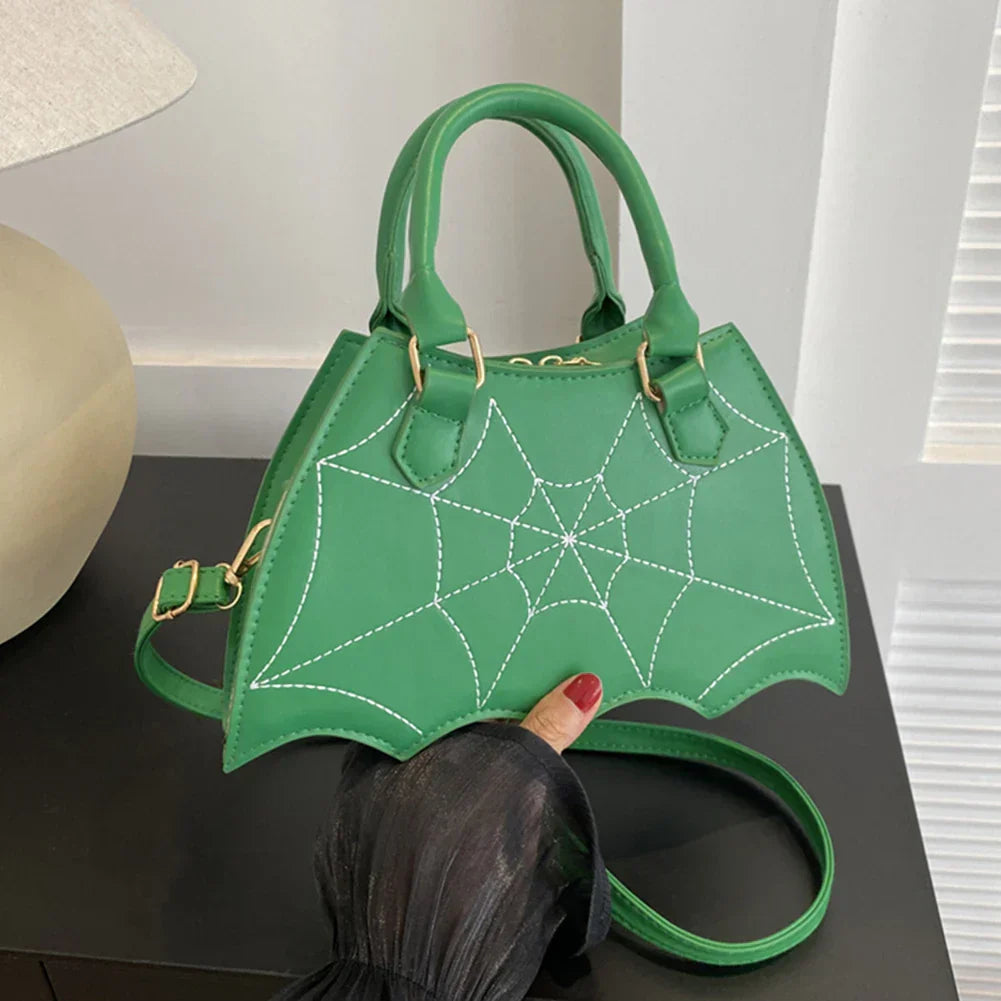 Large Capacity Coffin Shape Phone Shoulder Pu Top Handle Travel Cosmetic Crossbody Bag Green