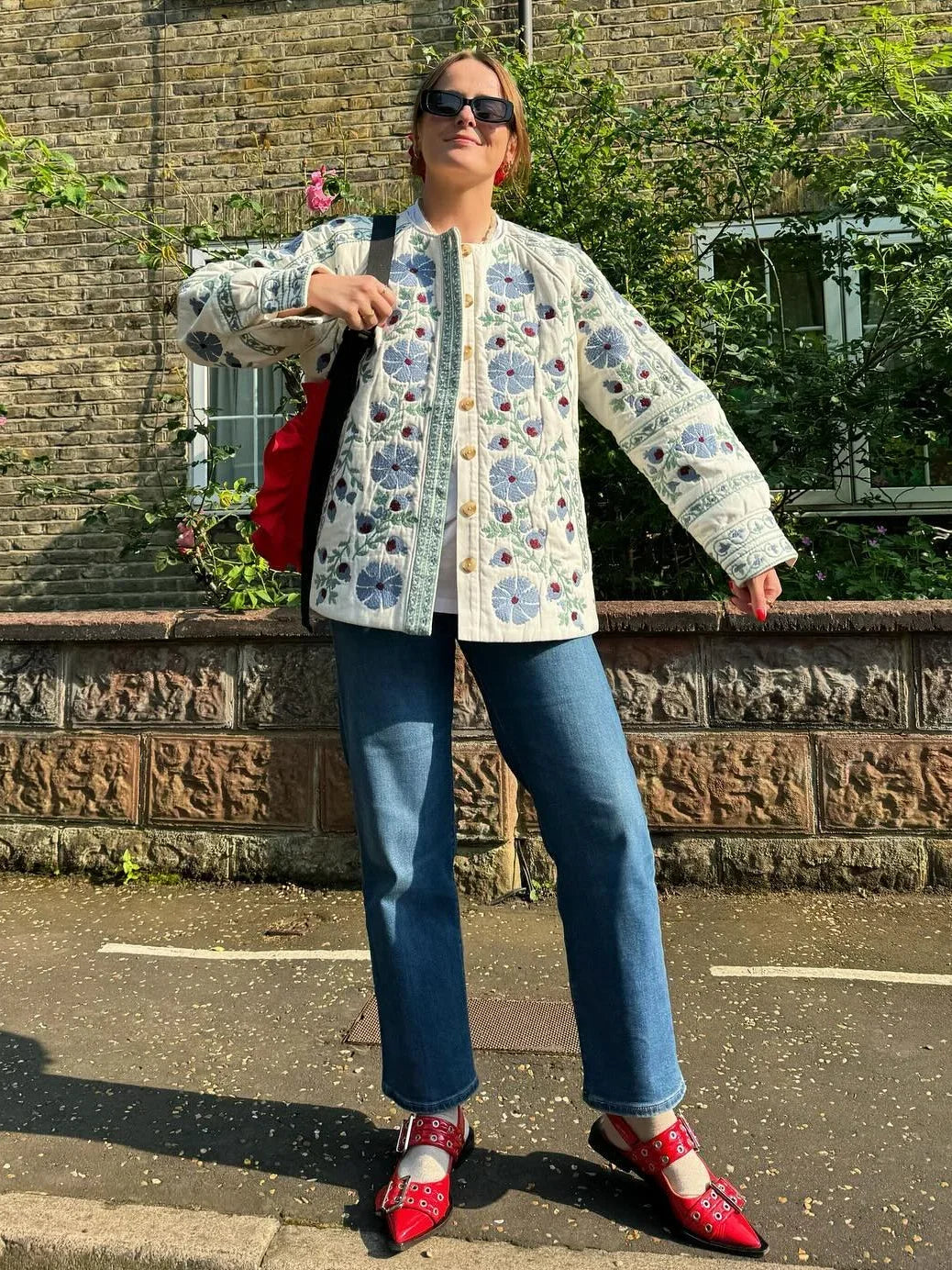 Warm Flower Print Jacket