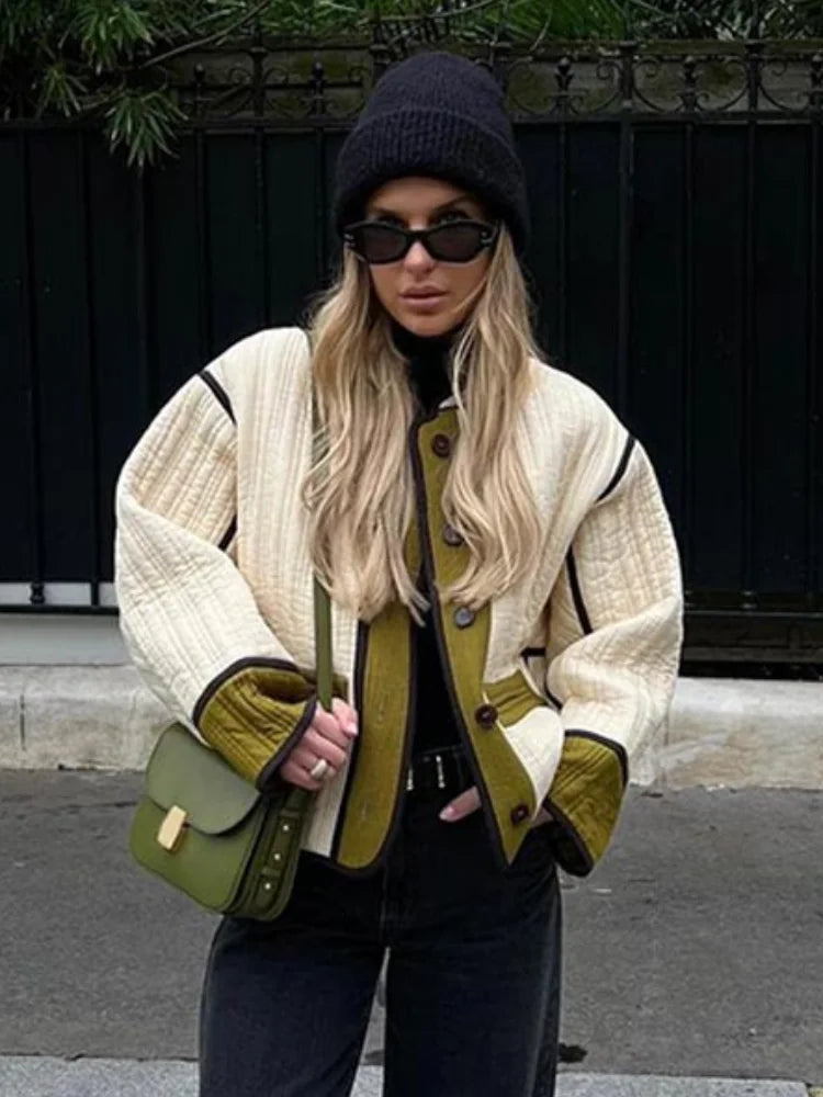 Patchwork Contrast Jacket