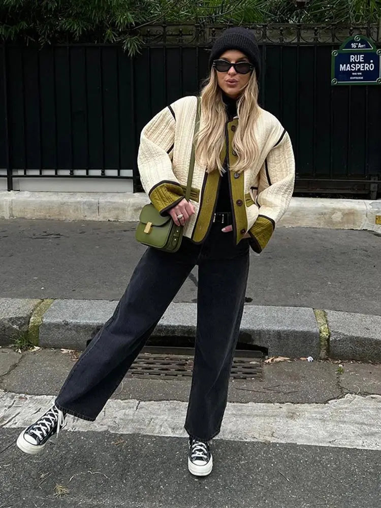 Patchwork Contrast Jacket 2