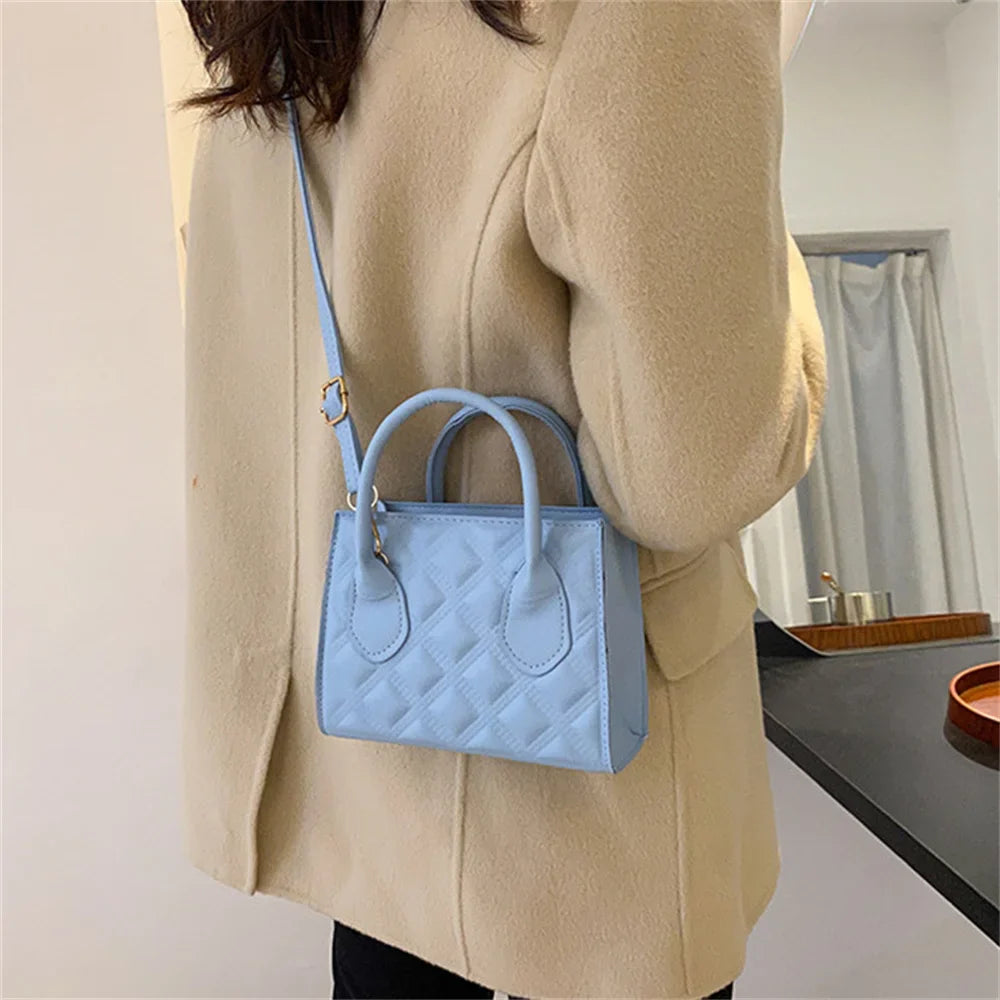 Fashion Retro PU Small Square Crossbody Handbag