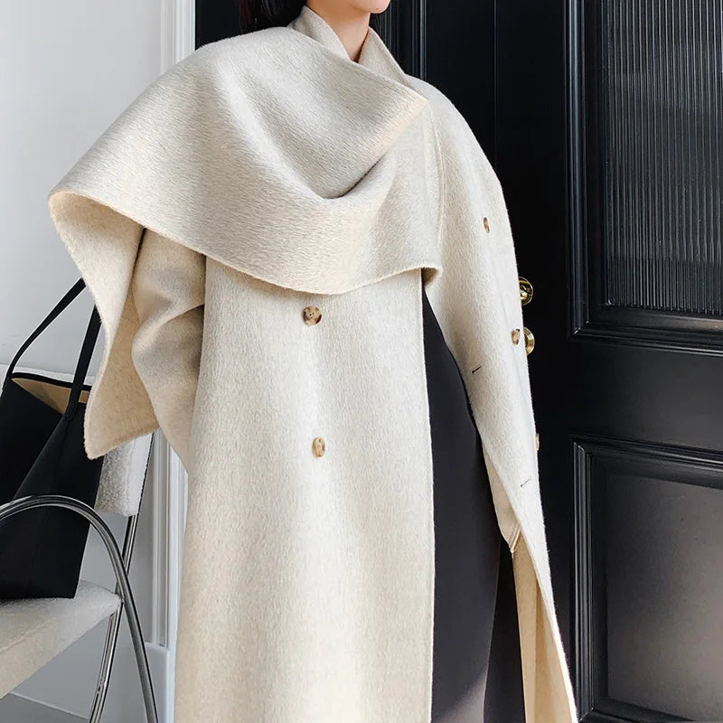 Handmade Cashmere Wool Belted Overcoat