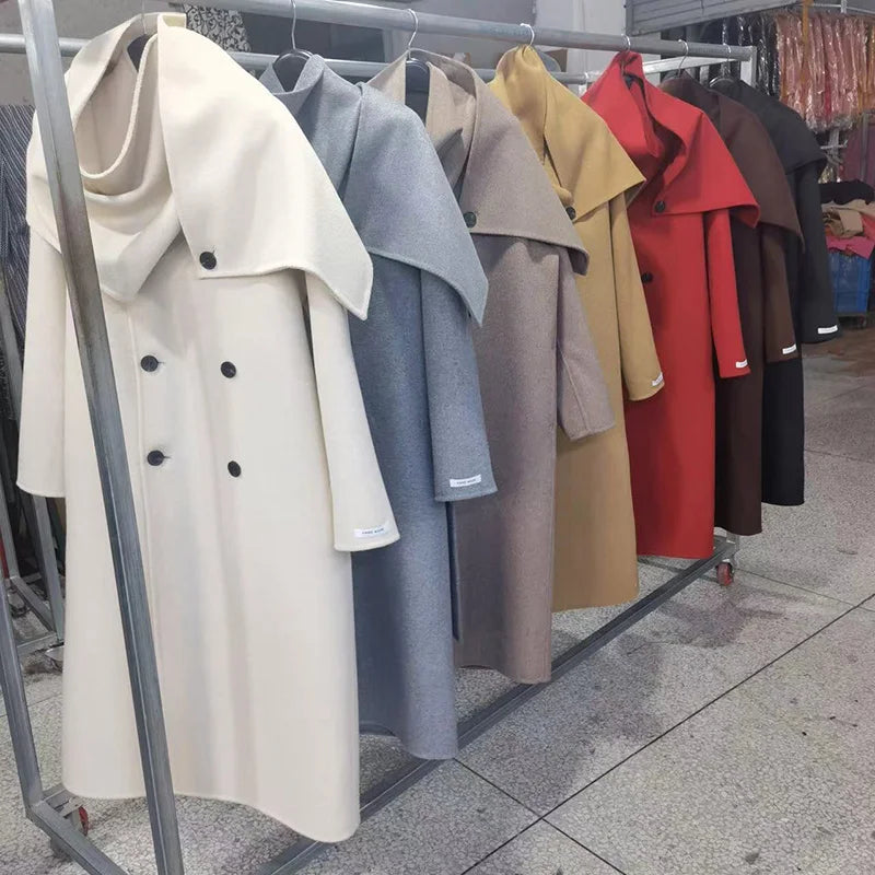 Handmade Cashmere Wool Belted Overcoat