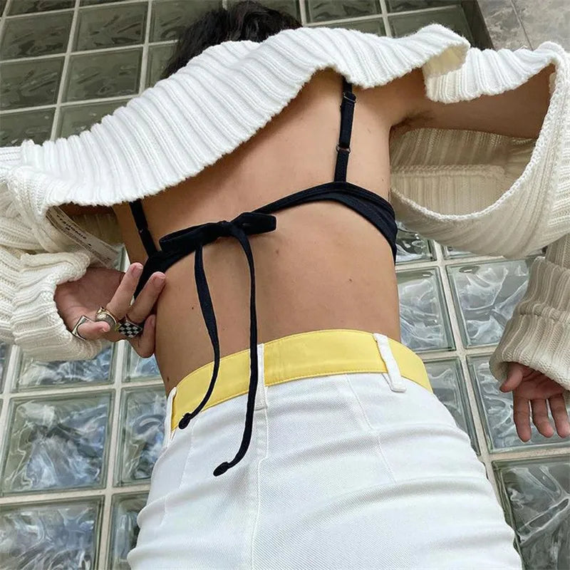 Y2K Drop Shoulder Crop Top Knit Cardigan