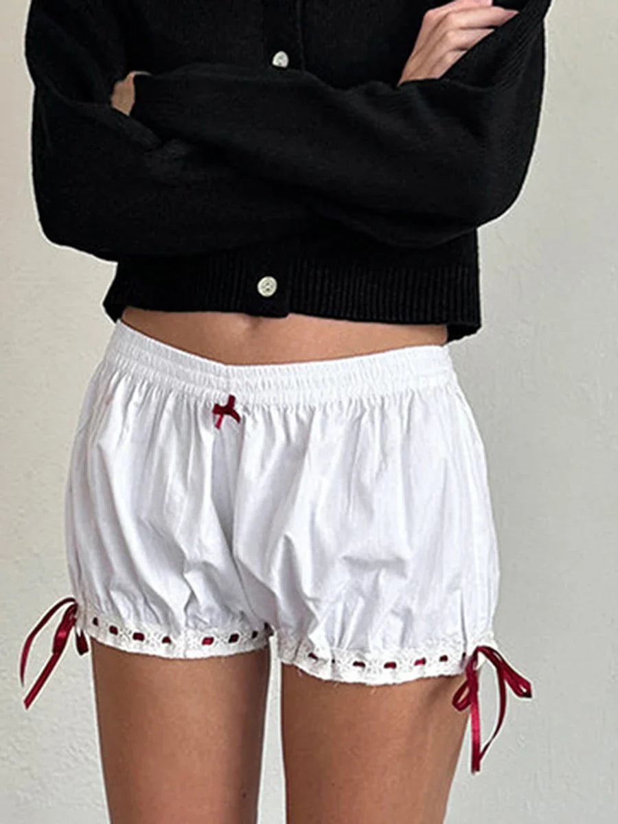 Kawaii Bow Ruffle Bloomer Short