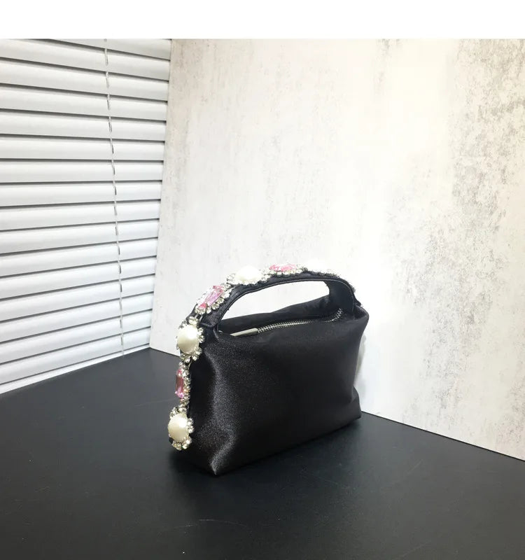 Stones Silk Phone Handbag Wristlet