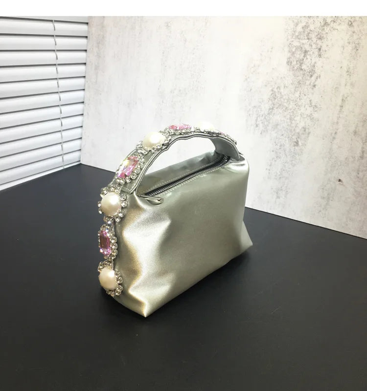 Stones Silk Phone Handbag Wristlet