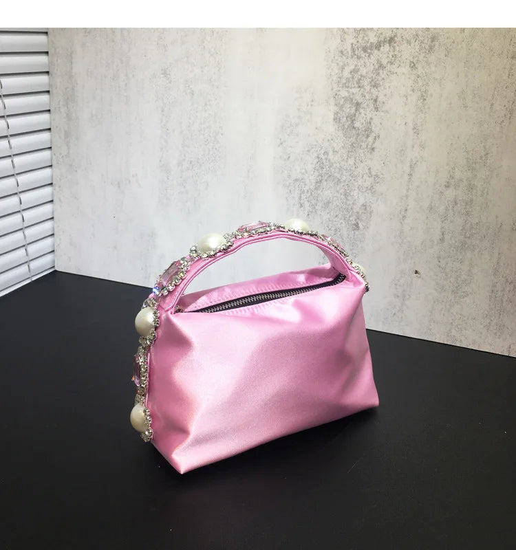 Stones Silk Phone Handbag Wristlet