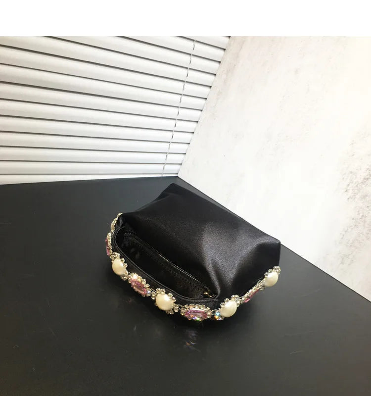 Stones Silk Phone Handbag Wristlet
