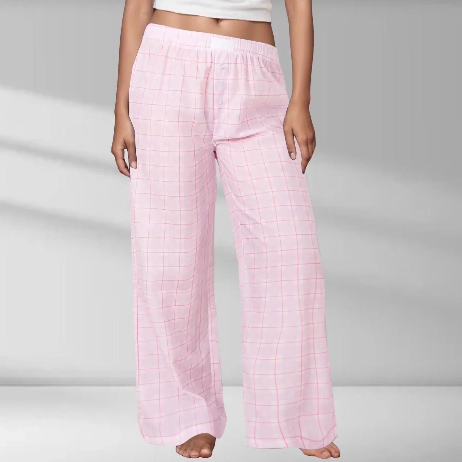 Printed Elastic Waist Slimming Pants