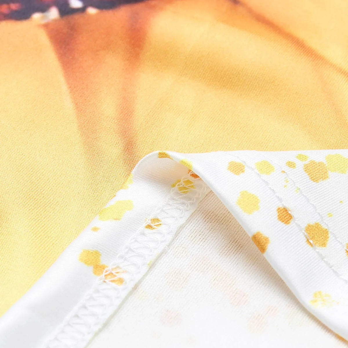 Sunflower Print U-Neck Spaghetti Strap Beach Mini Dress 5