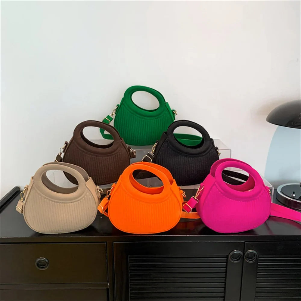 Candy Color Top-Handle Crossbody Casual Women's Handbag