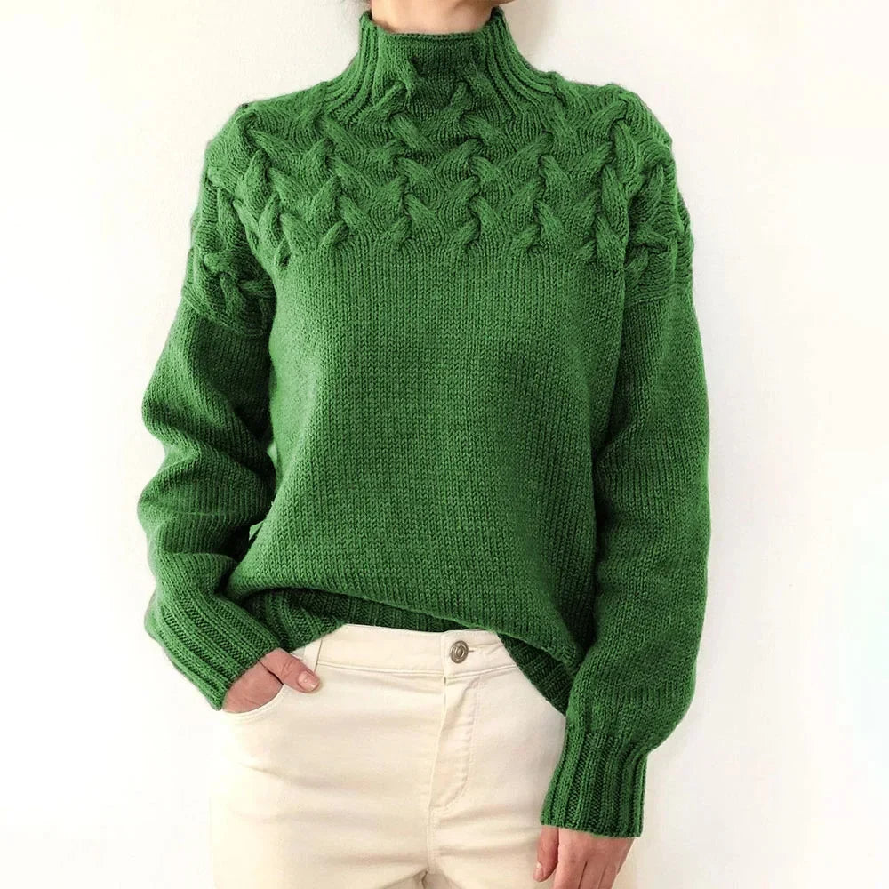 Crochet & Knitted Thick Pink Sweater 8