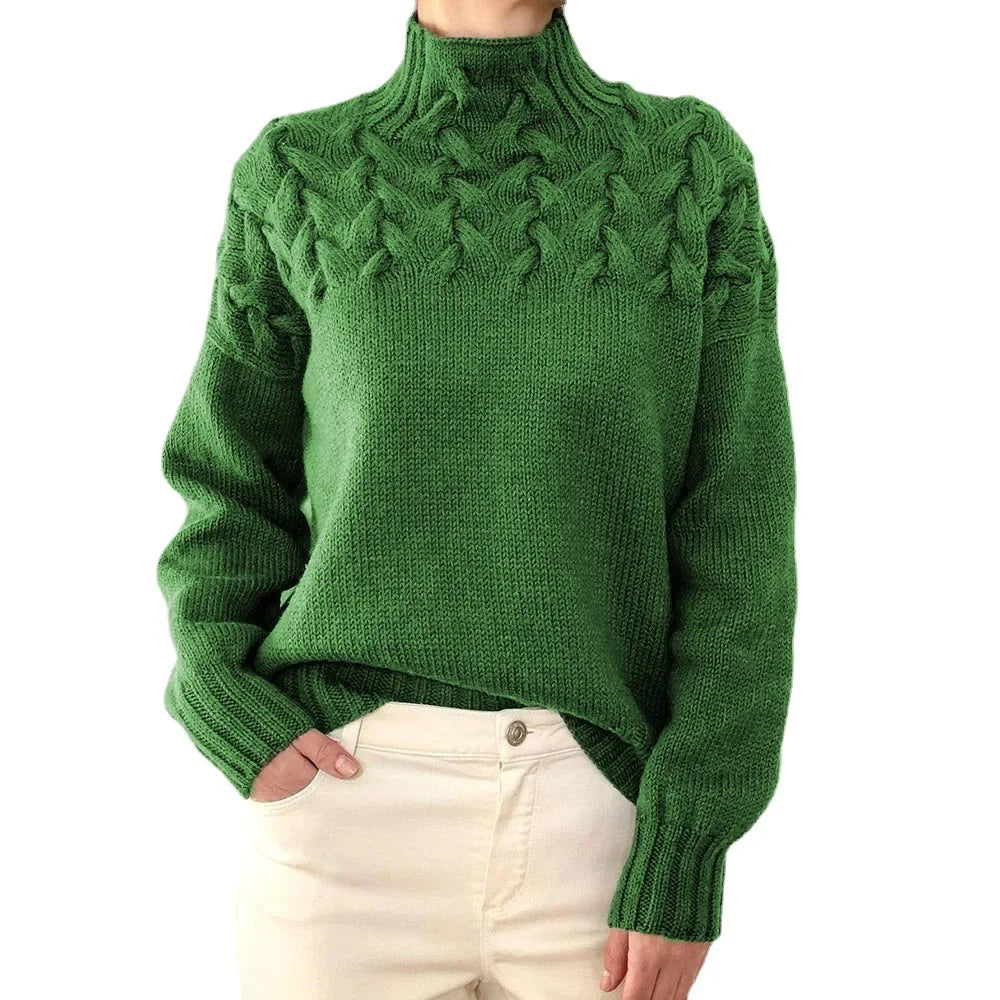 Crochet & Knitted Thick Pink Sweater 5