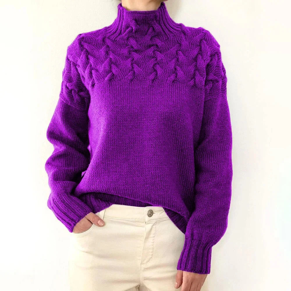 Crochet & Knitted Thick Pink Sweater 13