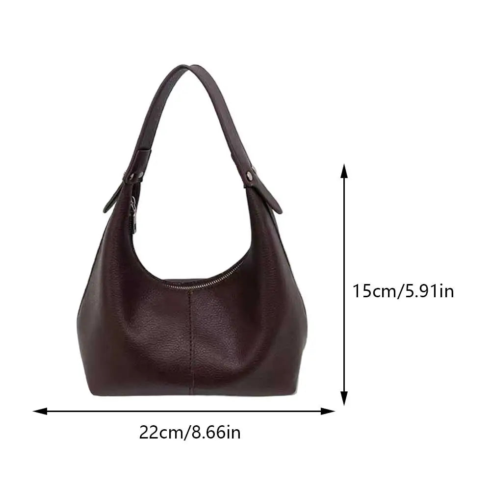 Vintage PU Leather Underarm Shoulder Bag