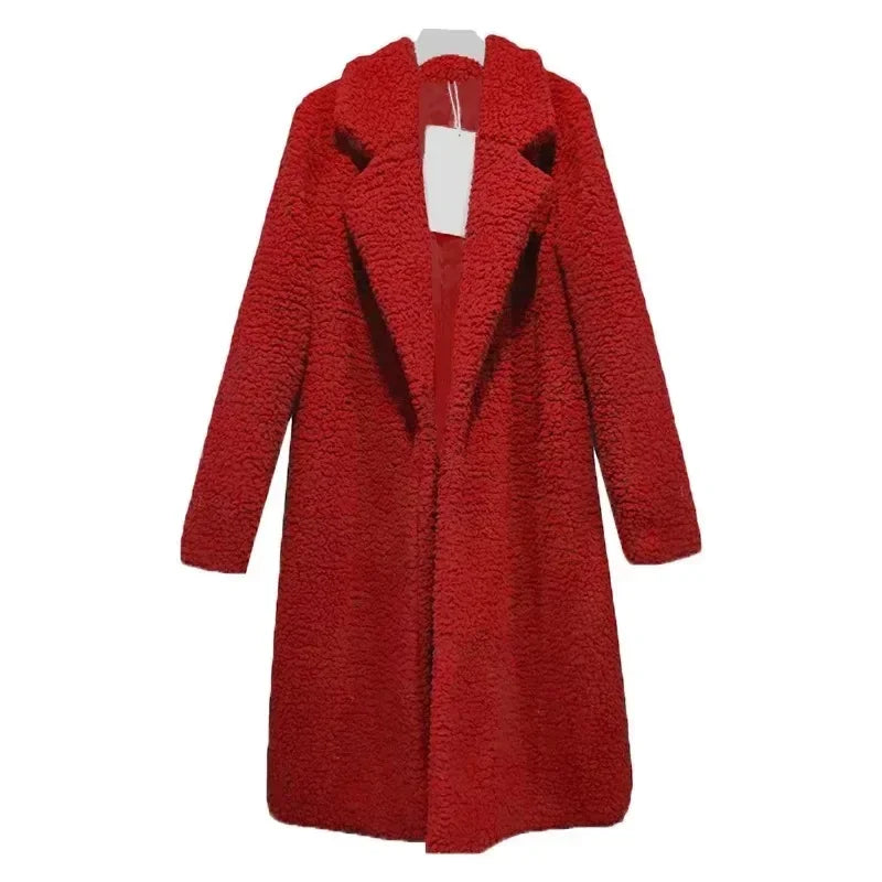 Teddy Bear Plush Turtleneck Overcoat