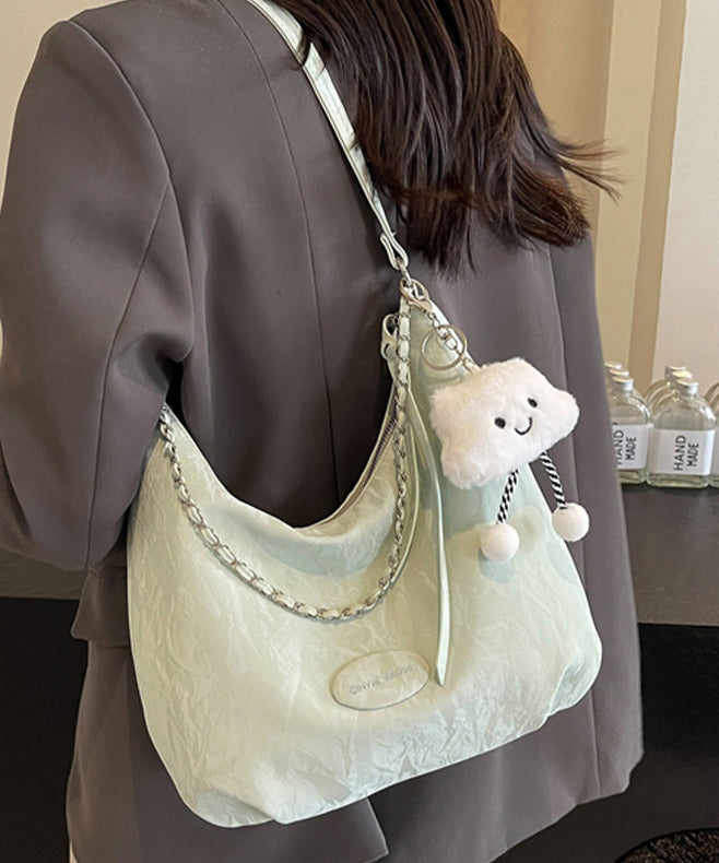 Shoulder Solid Leather Bags Calf White Durable