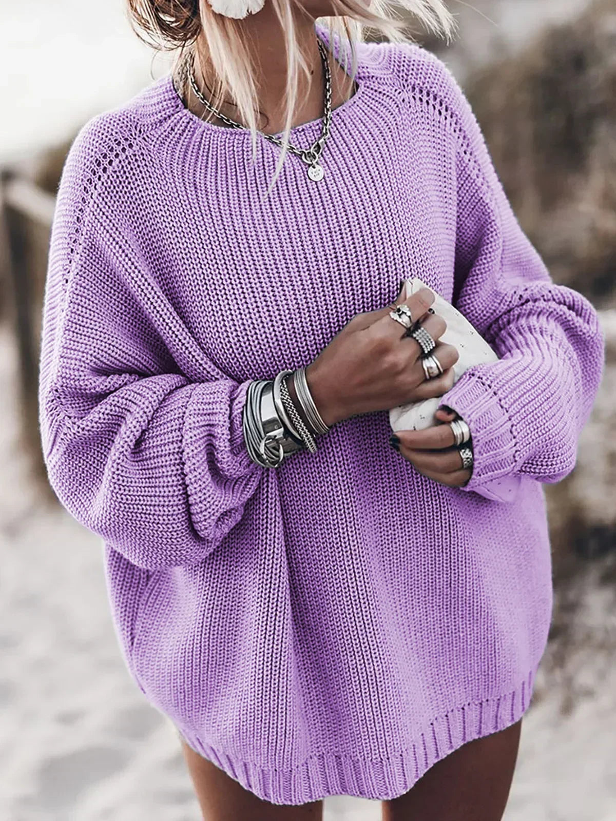 Simple Knit  Elastic  Winter Sweater