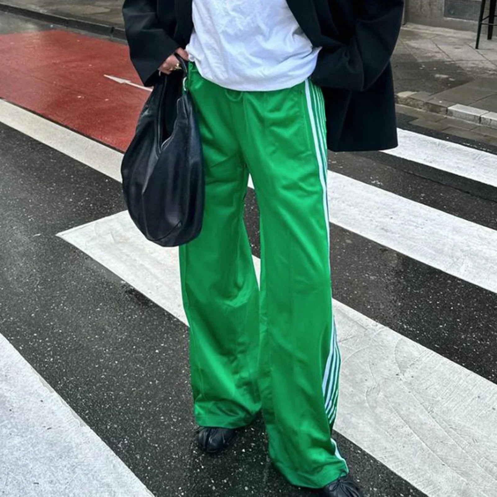 Y2K Striped Baggy Track Jogger Sweatpants Pant