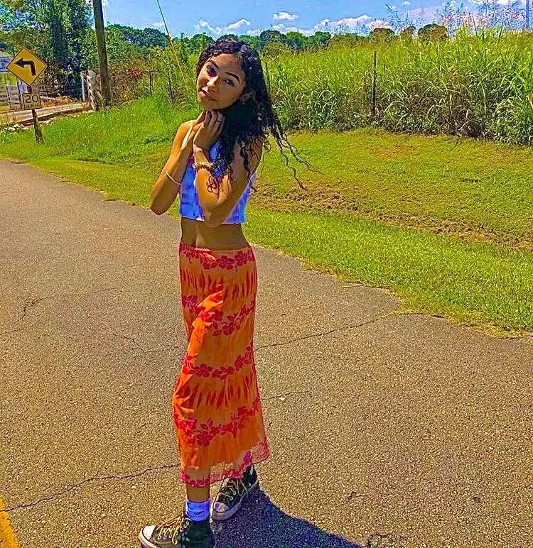 Aesthetic Floral Printed Skirt Bright Boho Casual Beach Skirt