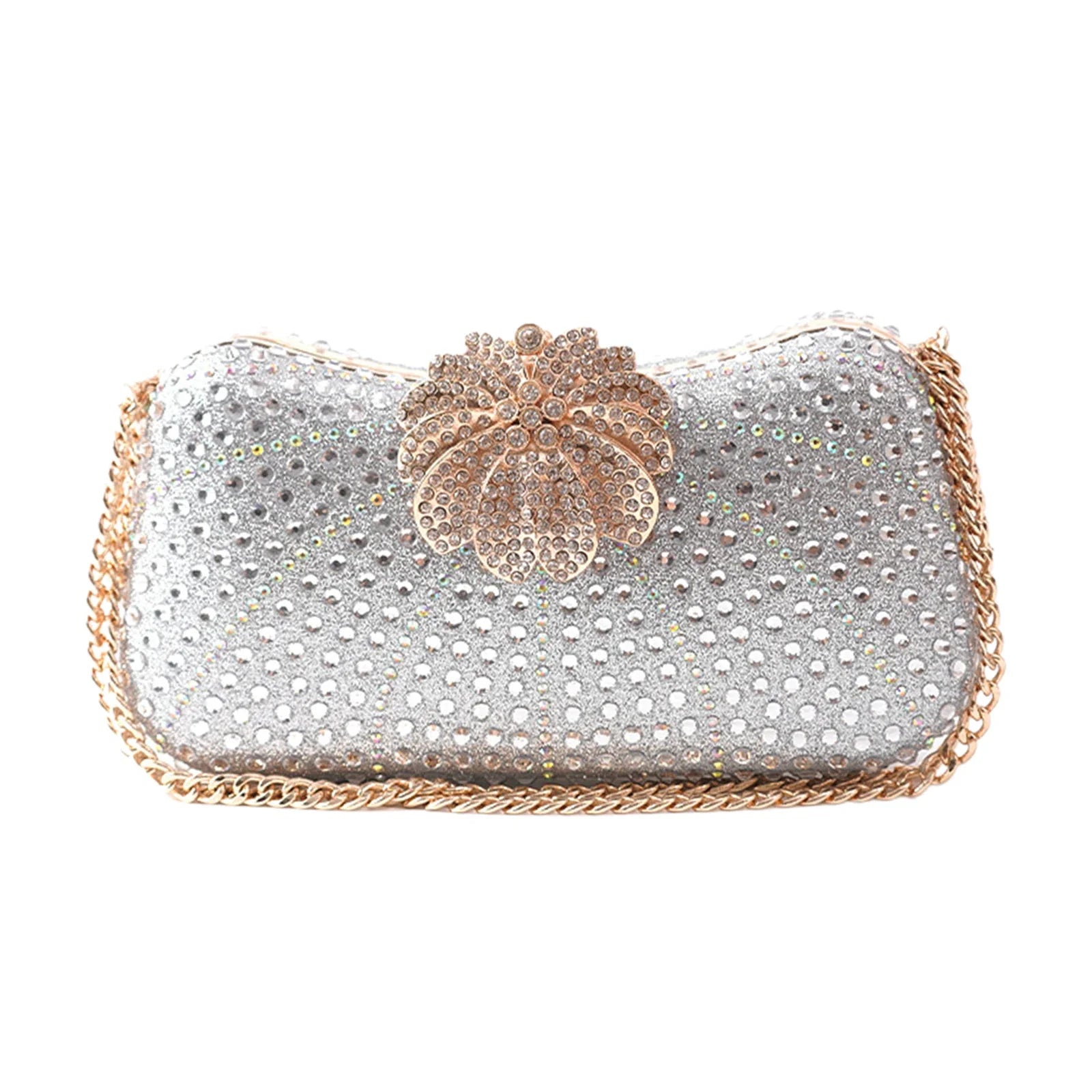 Elegant Crystal Shiny Evening Clutch Purse Wedding Bag