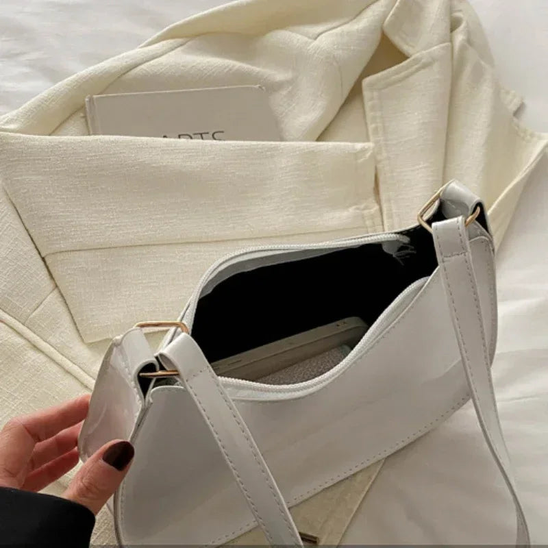 Patent Leather Designer Shoulder Handbag