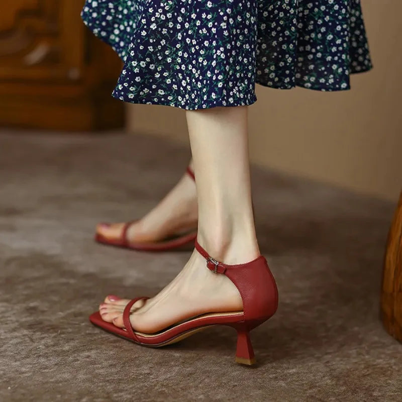 Square Head Basic Casual Summer Party Fashion Female Low Heel Pumps