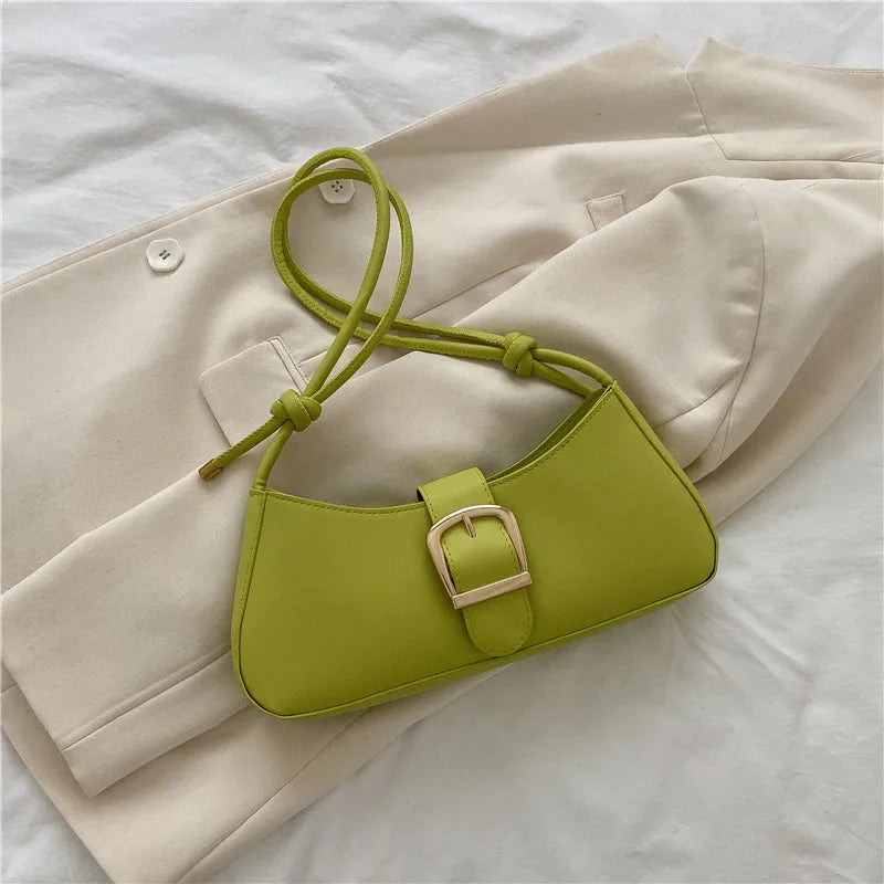 Solid Color Trendy Small Shoulder Bag