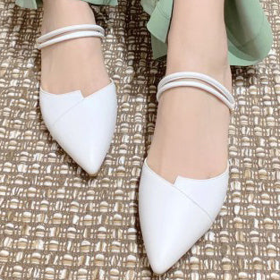 Women's Faux Leather Closed-toe Low Heel Sandals - Mislish