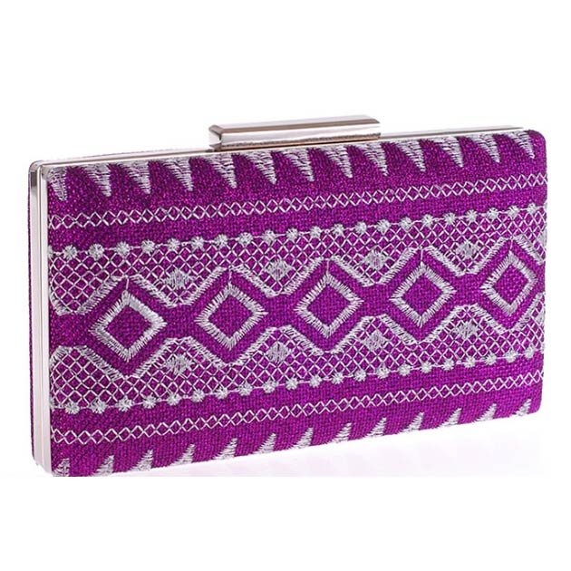 Women's Purple Fashion Prom Clutch