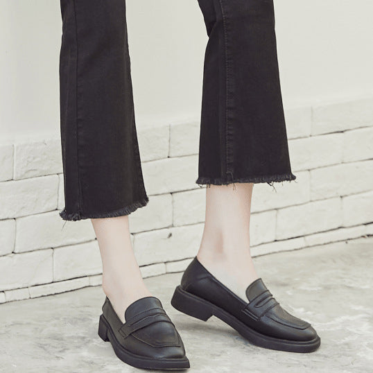 PU Flat Heel Flats Closed Toe Shoes - Mislish