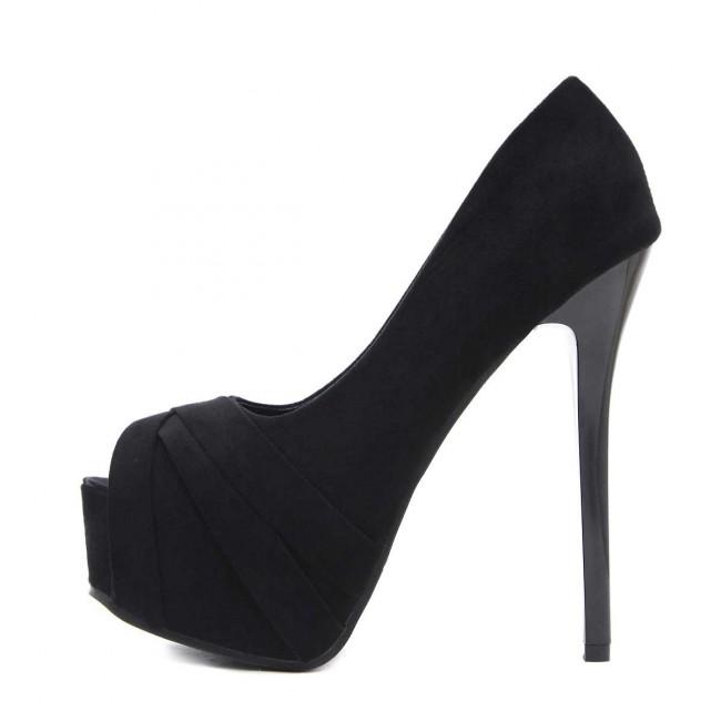 Suede Stiletto Heels Pumps Prom Shoes
