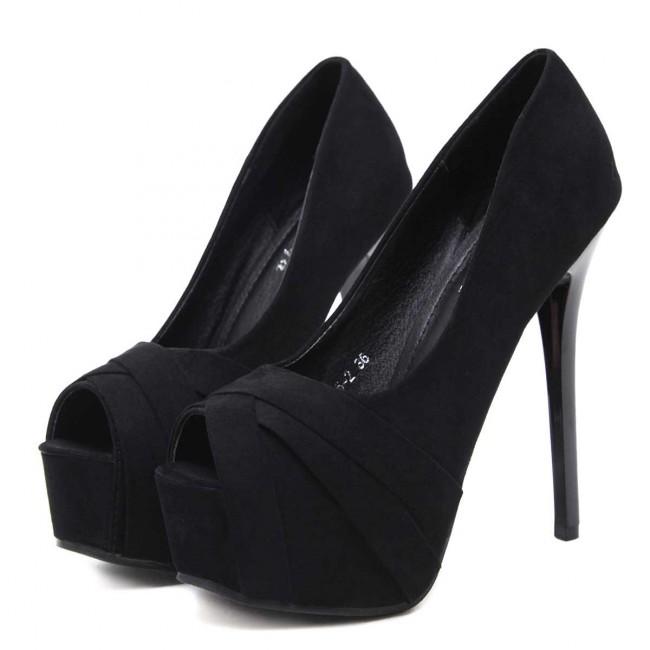 Suede Stiletto Heels Pumps Prom Shoes