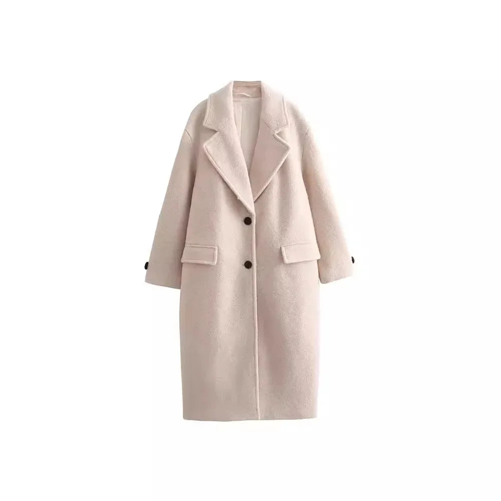 Single-Breasted Casual Woolen Overcoat 4