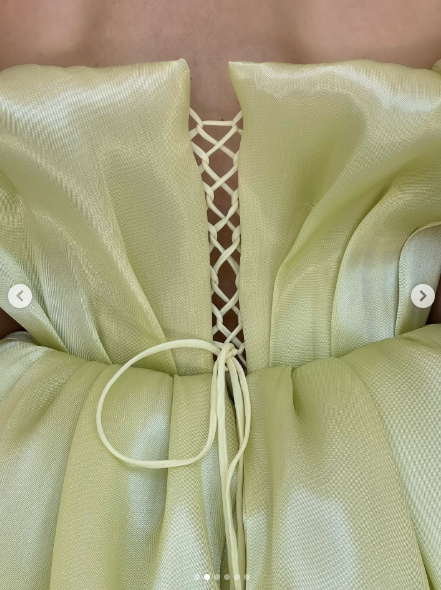 Chic Light Green Strapless Layered A Line Formal Graduation Homecoming Dress Short Prom Dress D223