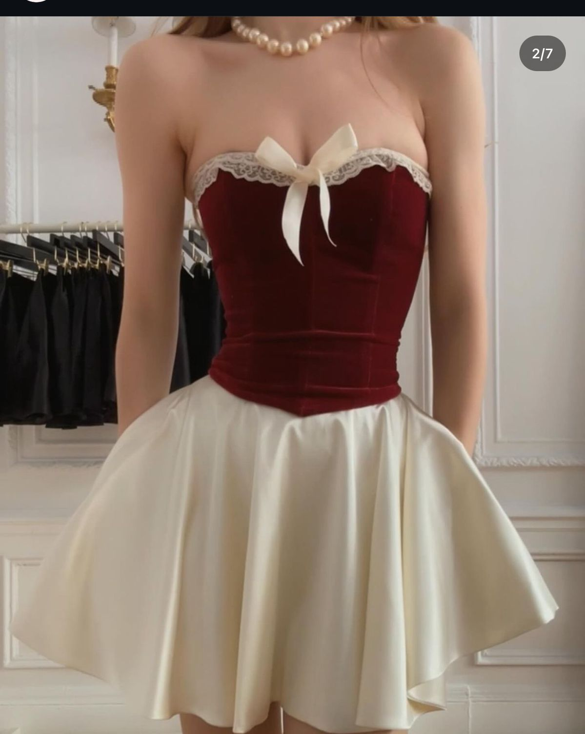 Elegant Strapless Velvet Satin A Line Short Party Dress Formal Homecoming Dress D365