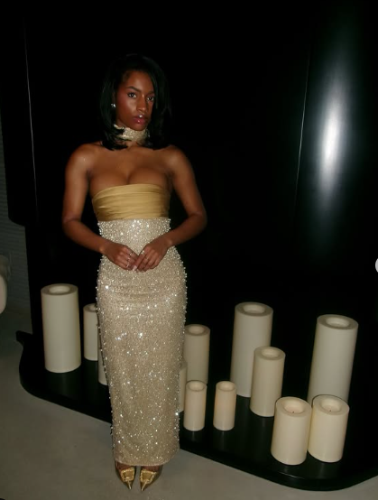 Pretty Mermaid Strapless Long Yellow Sequin Satin Party Dresses Prom Dresses SD2042