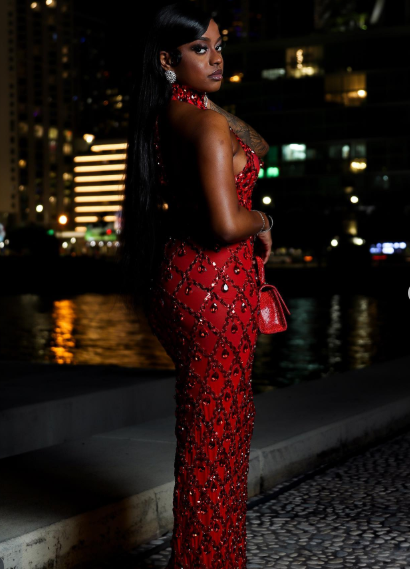 Luxurious Red Halter Sequin Beaded Long Prom Dress Birthday Party Dress D546