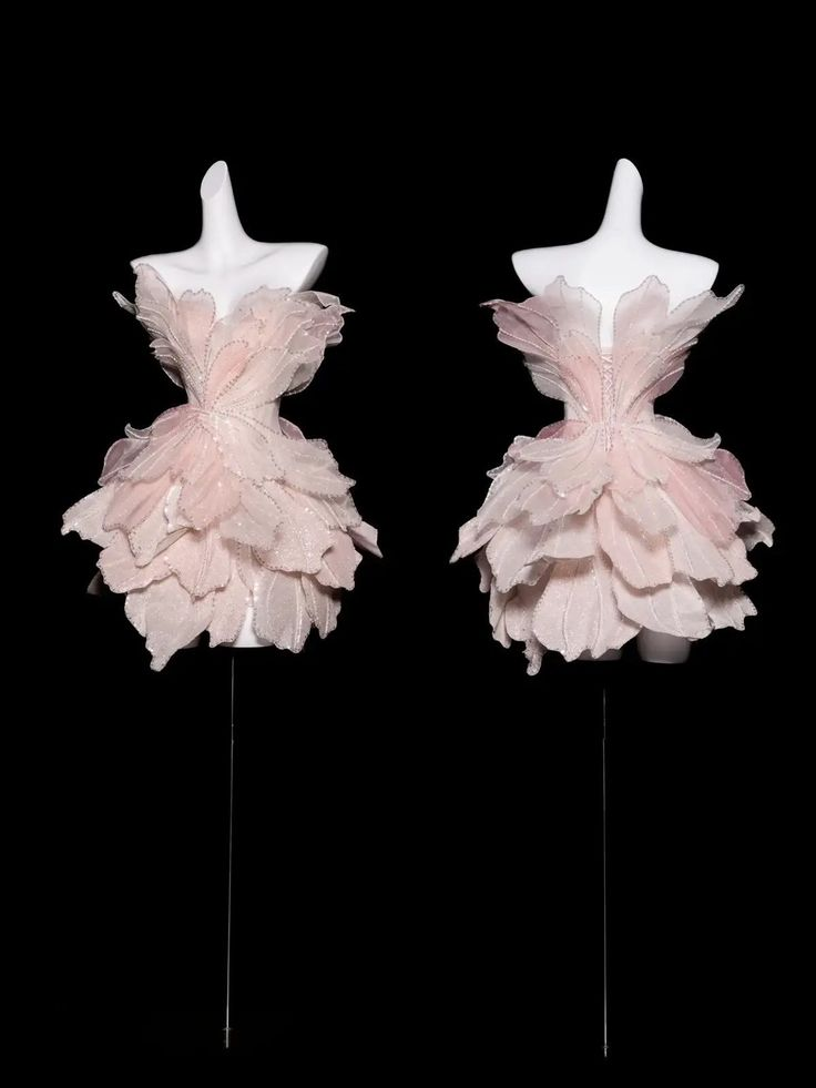 Pretty Pink Organza Sequin Beaded Homecoming Dress Strapless Birthday Party Dress S255