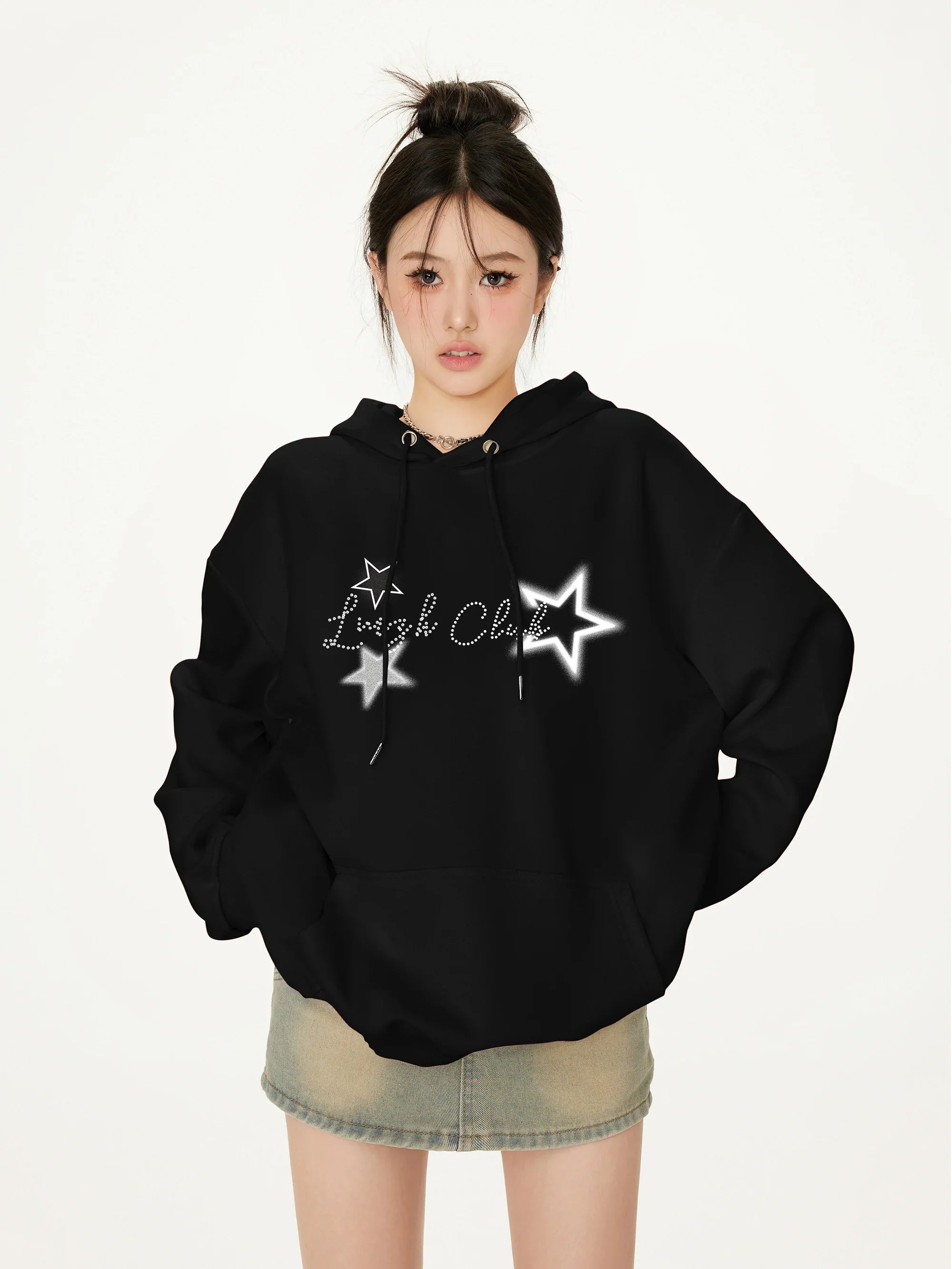 Y2K Aesthetic Vintage Loose Graphic Retro Streetwear Hoodie - Fashionpara