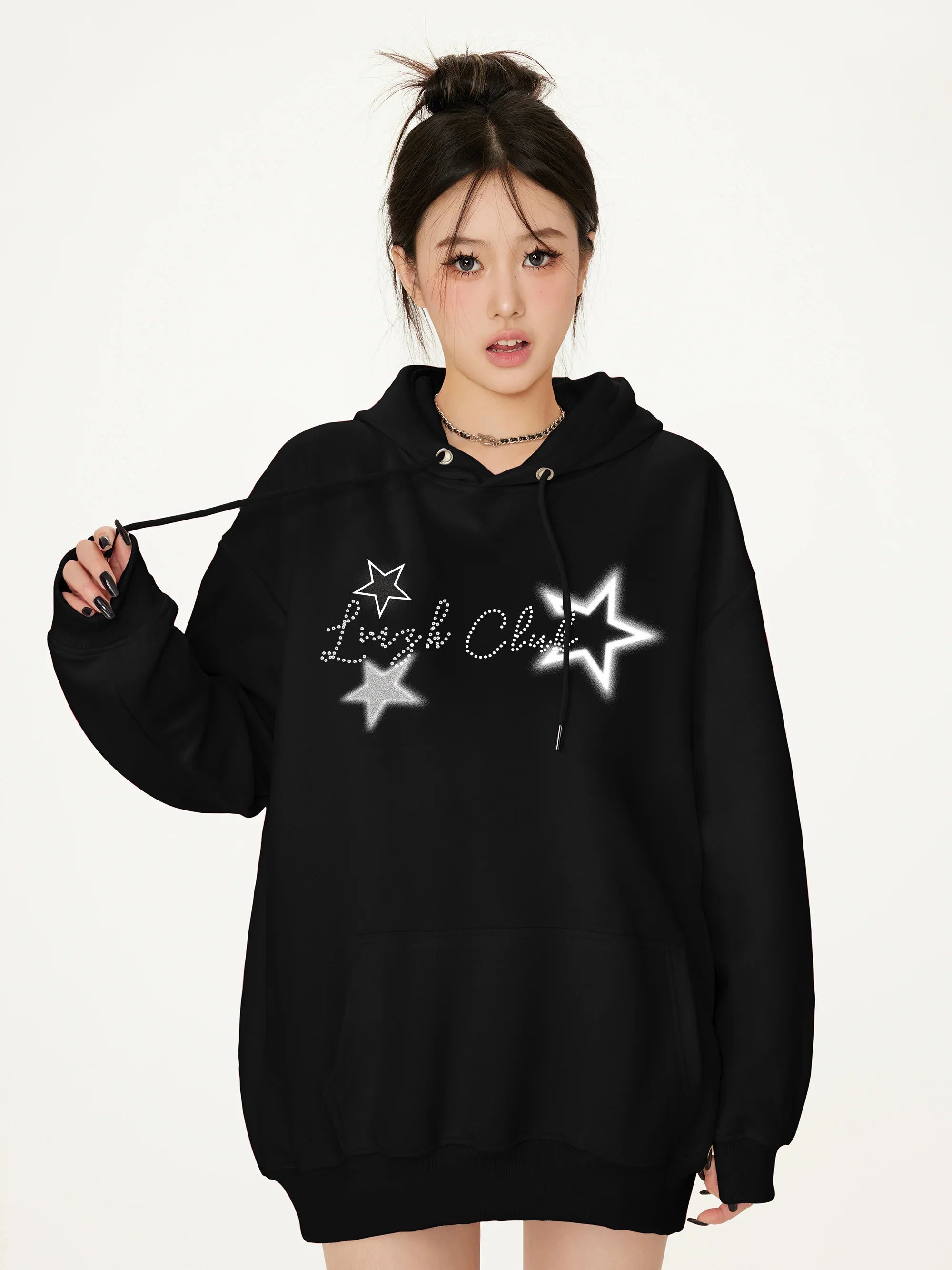 Y2K Aesthetic Vintage Loose Graphic Retro Streetwear Hoodie - Fashionpara